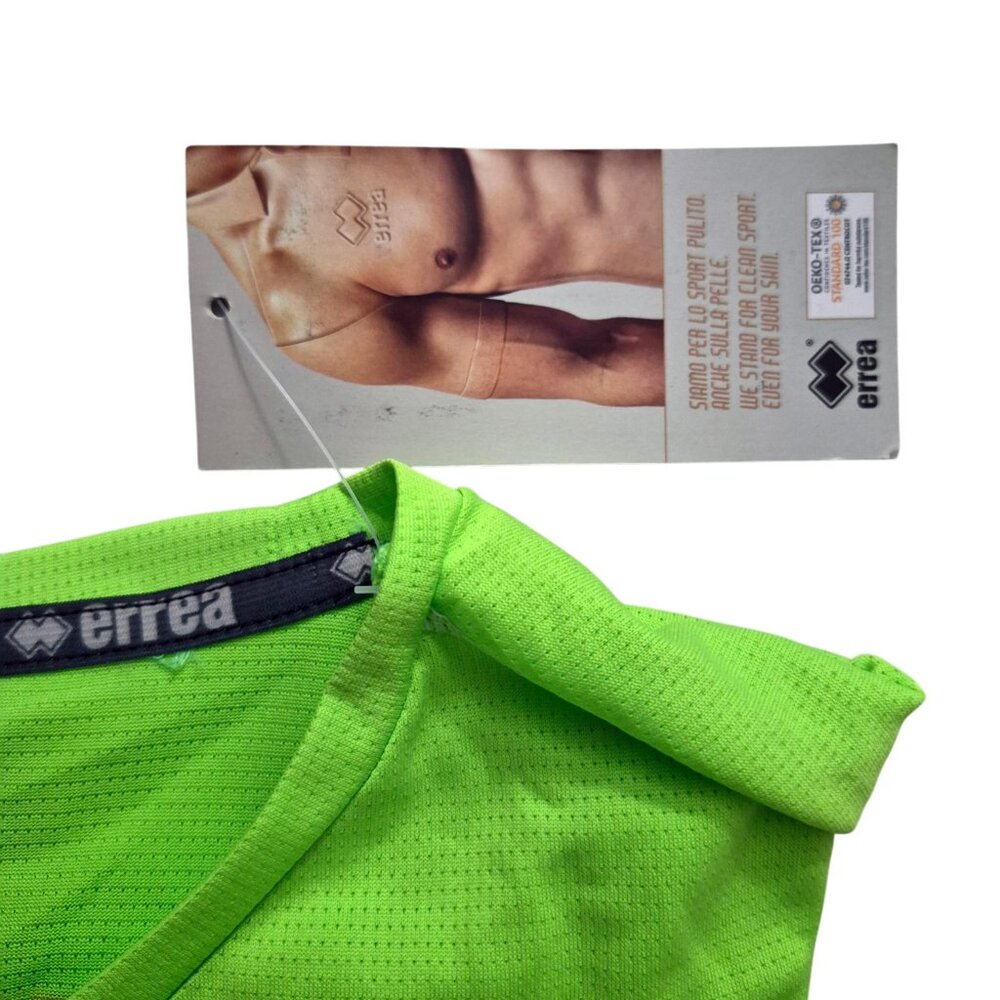 NWT Erreà Italian Vollyeball Jersey Workout Sport Ventilated Tee Lime Size XXL - Picture 5 of 12